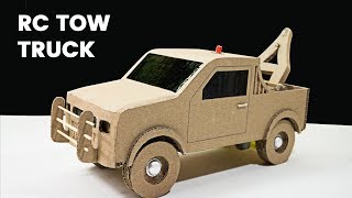 How to make simple RC Towing Truck using Cardboard | crafts & DIY