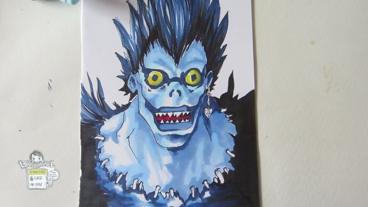 How to draw Ryuk from Death Note リューク - YouTube
