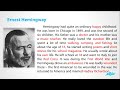 Unit 5 : Ernest Hemingway - Reading - first sec