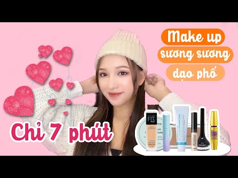 Chỉ 7 phút - Hướng Dẫn make up cơ bản , đơn giản đi dạo phố! Tone cam nhạt xinh xắn