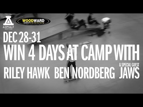 Win 4 Days at Woodward West with Riley Hawk, Ben Nordberg, and Aaron "Jaws" Homoki