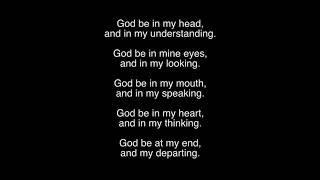 God be in my head