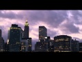 New York City Skyline Silhouette and Dark Clouds Timelapse 2 Stock Video Footage