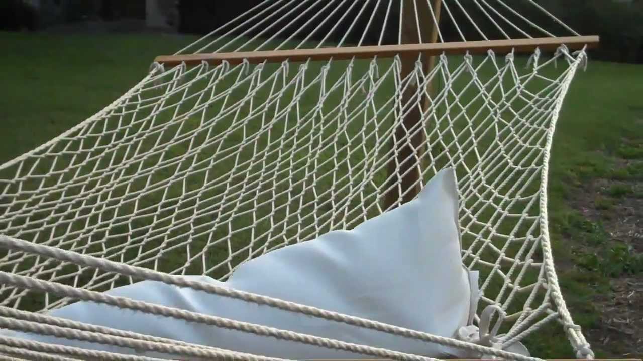 How to Hang a Hammock between Treated Posts with Support Cables YouTube