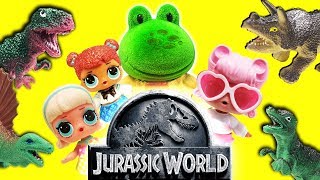 LOL Surprise Dolls go to Jurassic World! Starring Gogo Girl, Teachers Pet and Angel!