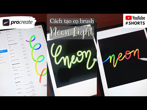 Cách tự tạo cọ ĐÈN NEON (Neon Light Brush) dễ dàng trong Procreate #shorts #procreate #tipsandtricks