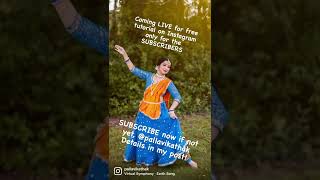 FREE LIVE tutorial of Tuesday Kathak Task on Instagram @pallavikathak only for the SUBSCRIBERS