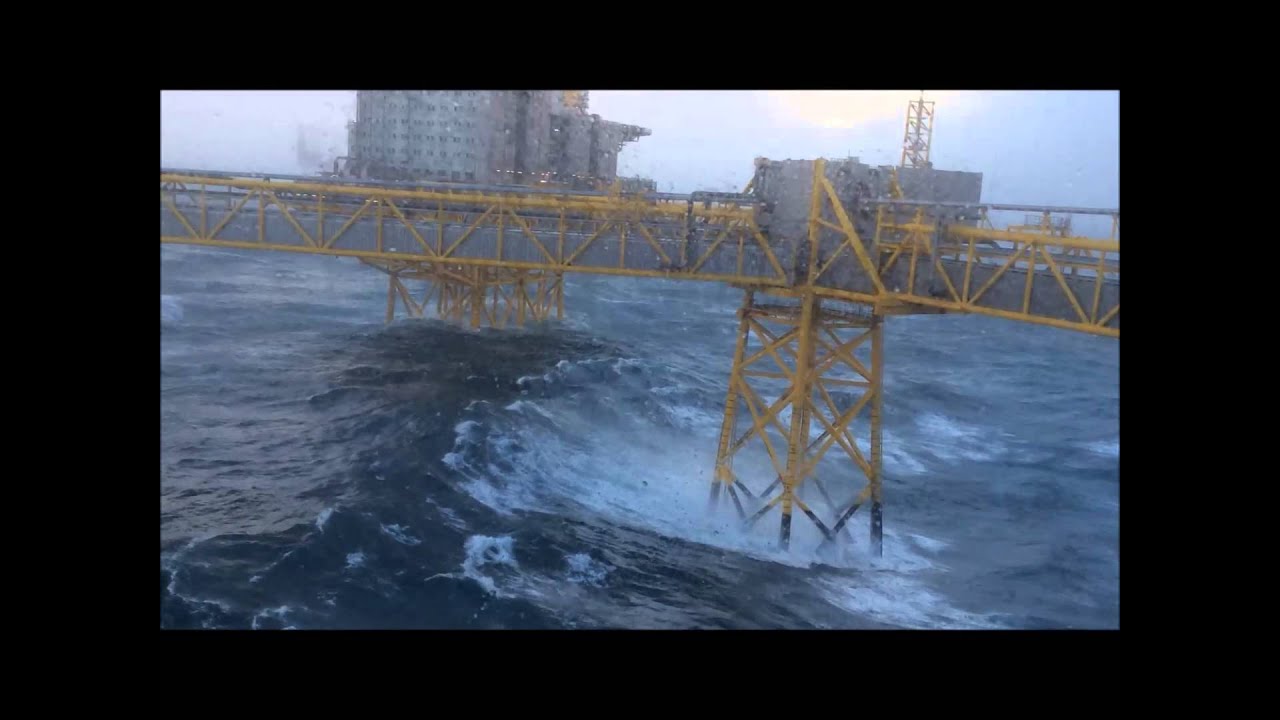 Storm, Ekofisk Oil field - Dec. 5th 2013 - YouTube