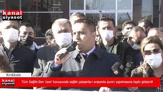 Türk Sağlık-Sen 'zam' konusunda sağlık çalışanları arasında ayrım yapılmasına te