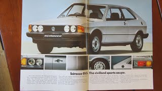 VW Scirocco story - featuring the Mk1 1978 brochure review
