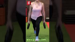 Sayyeshaa Sizzling Hot Workout Video Arya Actress Gym Workout Tamil Actress News