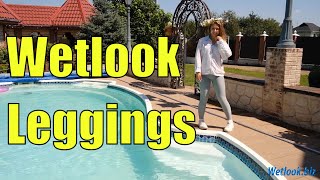 Wetlook Girl Leggings | Wetlook Girl Swims Dressed | Wetlook Sport Leggings