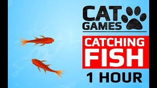 Play this video CAT GAMES - р CATCHING FISH 1 HOUR VERSION VIDEOS FOR CATS TO WATCH