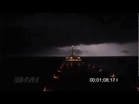 Edward L. Ryerson Great Lakes Shipping Storms With Lightning B-Roll