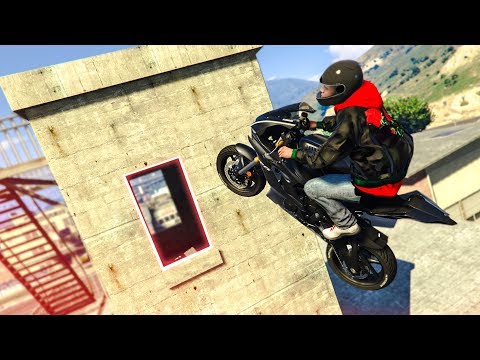 INCREDIBLE MOTORBIKE STUNT! - (GTA 5 Stunts & Fails) INCREDIBLE MOTORBIKE STUNT! - (GTA 5 Stunts & Fails)
