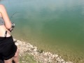 My wife's first carp catching with Shimano Speedmaster picker