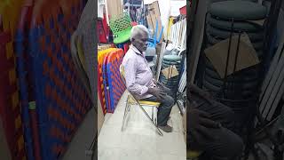 Yellow Stainless Steel Folding Chair By