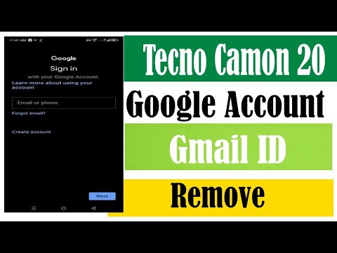 How to Remove Gmail account In Tecno Camon20|Camon20 How to Remove Gmail account In Tecno Camon20|Camon20