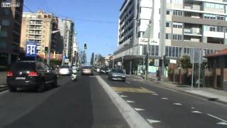 LiveLeak.com - inconsiderate SUV driver in Brighton Le Sands !,an example of bad driving