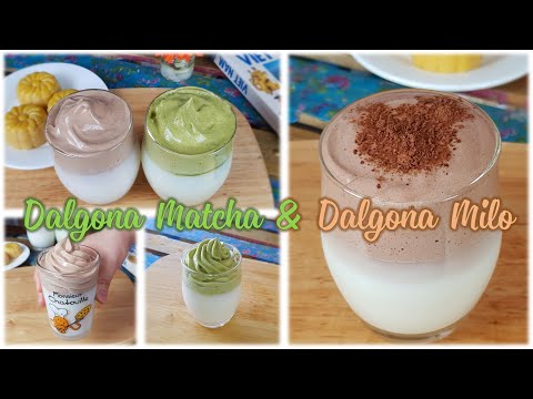 Cách làm Matcha bọt biển và Milo bọt biển | Dalgona Matcha & Dalgona Milo