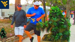 BUSHMAN SCARE PRANK AT WEST VIRGINIA UNIVERSITY FOOTBALLGAME