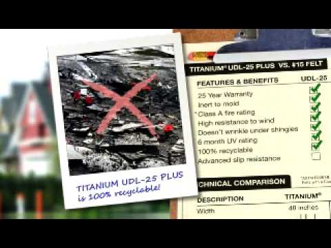 TITANIUM UDL 25 PLUS #1 Selling Synthetic Roofing Underlayments YouTube