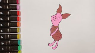 How To Draw Piglet Winnie The Pooh Menggambar Dan Mewarnai Karakter Piglet Winnie The Pooh