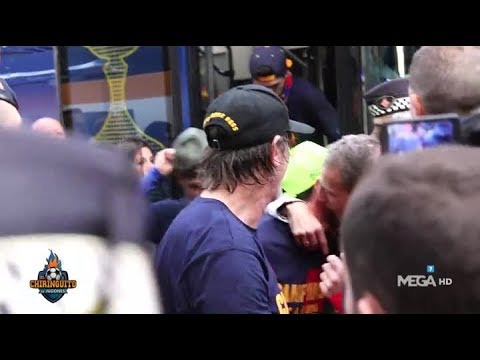Cristóbal Soria acabó abrazado a Messi en la RÚA del Barça