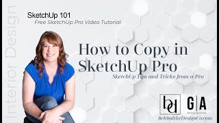 How To Copy In Sketchup Pro With Jacqueline Green