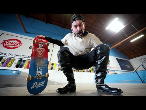 SKATEBOARDING IN SKETCHY KNEE HIGH HEELS?!