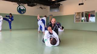 Closed Guard Attacks (arm drag to the back, Americana variation, arm bar variation)