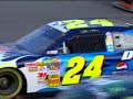 Title:Jeff Gordon Wins The UAW-Ford 500 at Talladega Description:Jeff Gordon passes Jimmie Johnson on the last lap and holds off Johnson and Dave Blaney for the win.