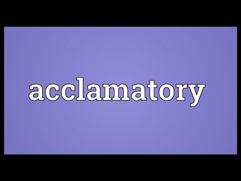 Header of acclamatory