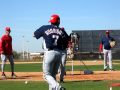 Washington Nationals Catchers Participate In Pop Up Drills, March 1, 2010 in Viera, Florida