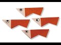 Hướng dẫn cách gấp con cá cơm bằng giấy - Xếp hình Origami - How to make a rice fish - Tips tutorial