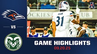 Utsa Vs Colorado State - Highlights Sept. 20, 2025