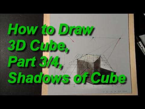 How to Draw 3D Cube, Part 3/4, Shadows of the Cube