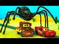 UFO Mater Finds PIZZA & SPIDER Lightning McQueen becomes a Giant Cars Stop Motion Animation Cartoon