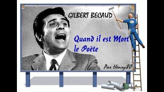 Watch Gilbert Becaud Quand Il Est Mort Le PoeTe video