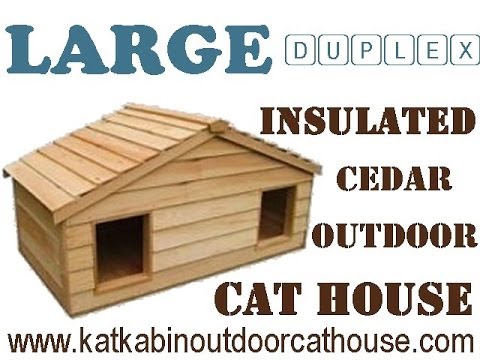 Large Double Decker Insulated Cedar Outdoor Cat House
