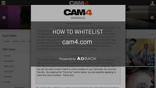 AdBack Tutorial: How to deactivate your adblocker on cam4.com?