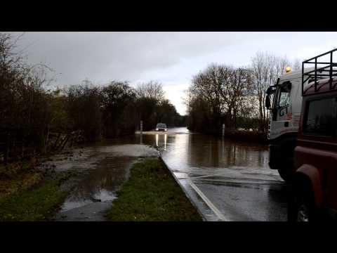 A417 Road To Maisemore Flooded 26th November 2012