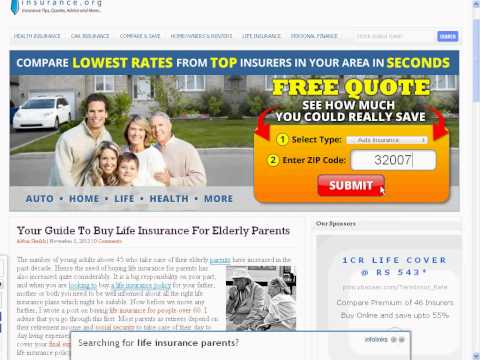 Compare Elderly Life Insurance Quotes and Cover Funeral Expenses!