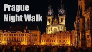 Prague Night Walk 4K From Kampa To The Old Town