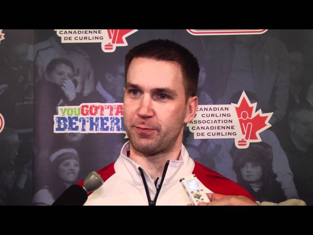 2012 Tim Hortons Brier Draw 7 Media Scrum