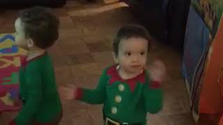 Fraternal Twins Dancing To Baby Shark Song