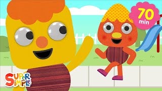 We're Walking Down The Street + More | Super Fun Kids Songs | Noodle & Pals and @SuperSimpleSongs
