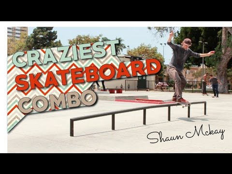 Insane Skateboarding Combo! | 3 Tricks in 1 | Shaun Mckay