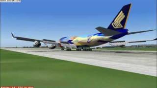 Fs2004 - Singapore Airlines B744 Tropical Megatop, 9V-Spl