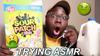 First Time Trying Asmr Sour Patch Kid Cereal Funny Af